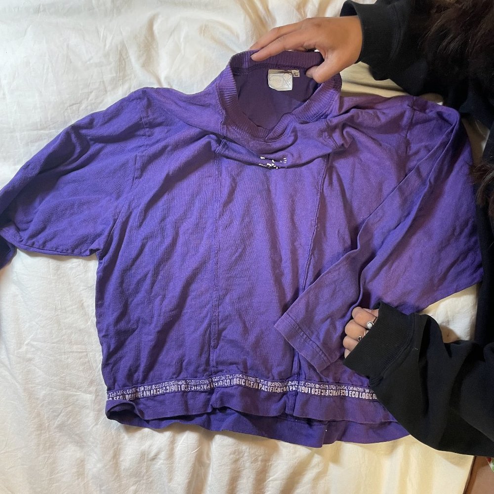Purple 'Ocean' long sleeve - size L